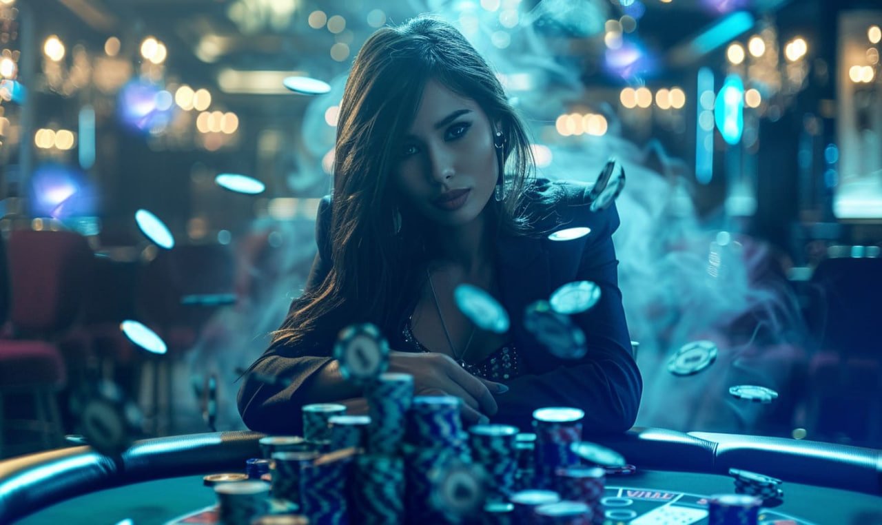 Live Baccarat ဒိုင်လာနှင့် ကတ်ဖြန့်နေသော တိုက်ရိုက် Casino ရုပ်ပုံ